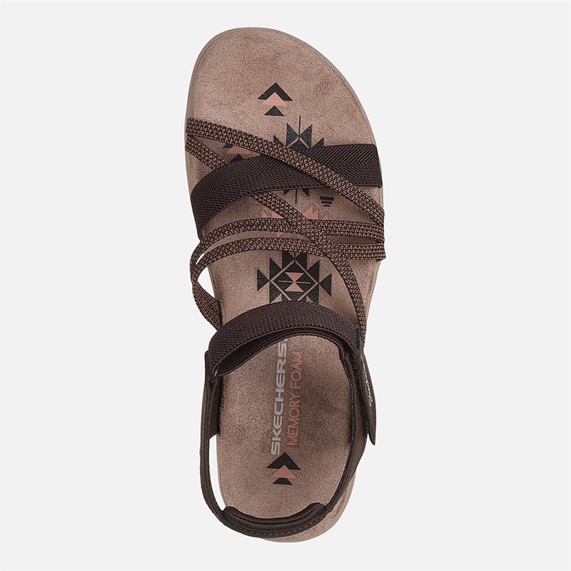 SKECHERS Damen Reggae Sandalen Slim Chocolate