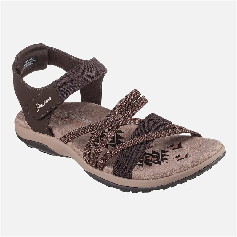 SKECHERS Damen Reggae Sandalen Slim Chocolate