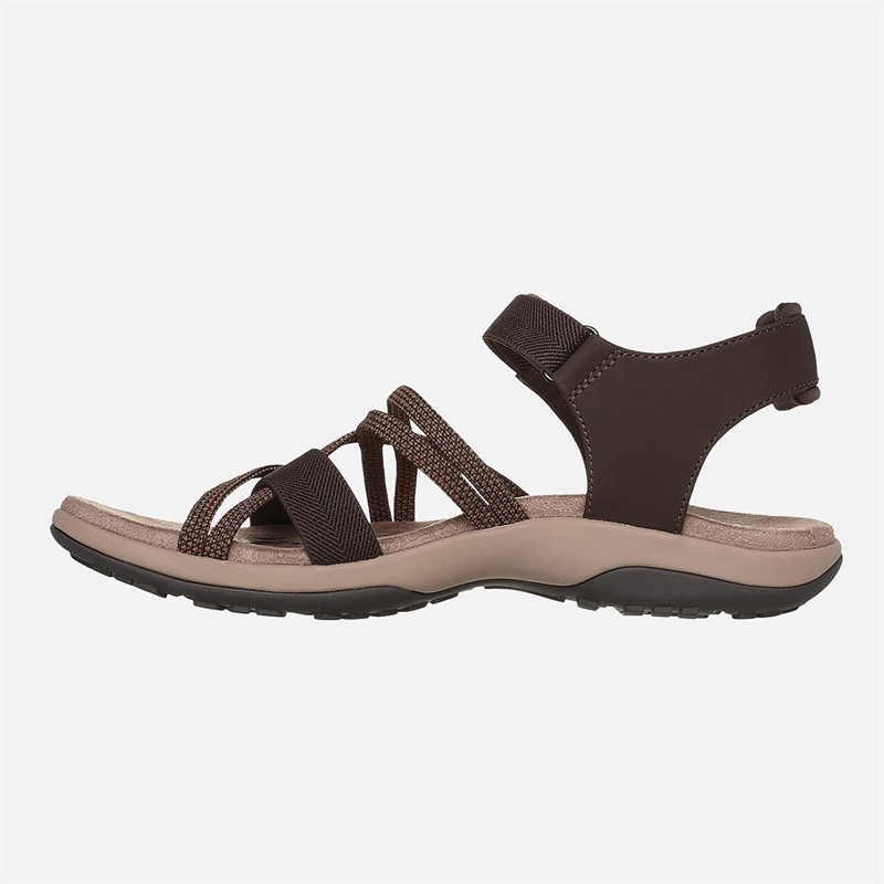 SKECHERS Damen Reggae Sandalen Slim Chocolate