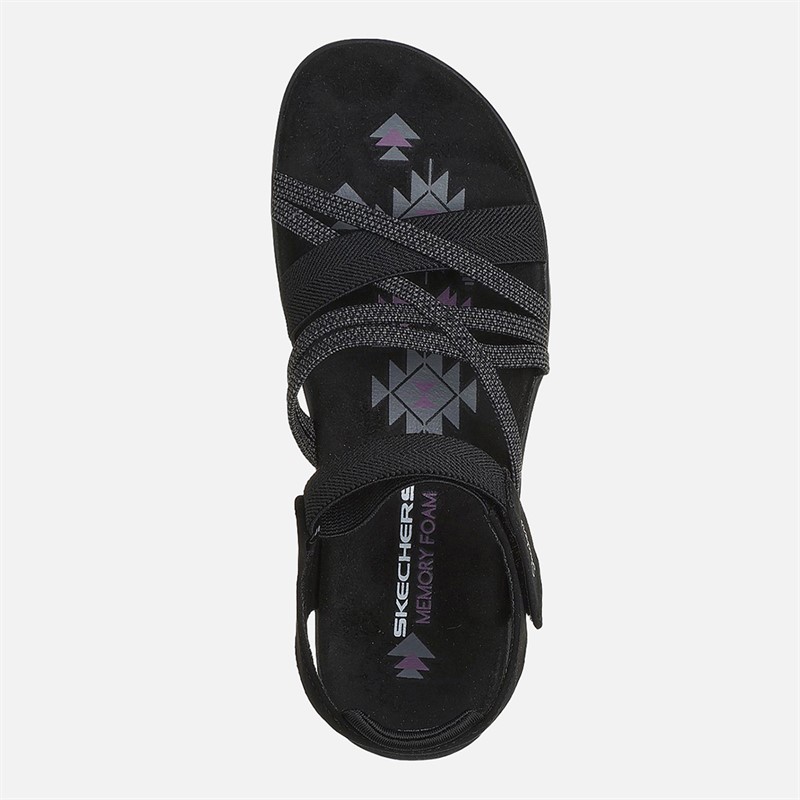 SKECHERS Damen Reggae Sandalen Slim Schwarz