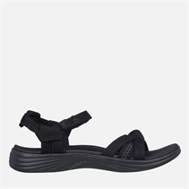 SKECHERS Damen Gowalk Arch Fit Sandalen Black Grey