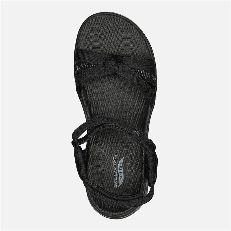 SKECHERS Damen Gowalk Arch Fit Sandalen Black Grey