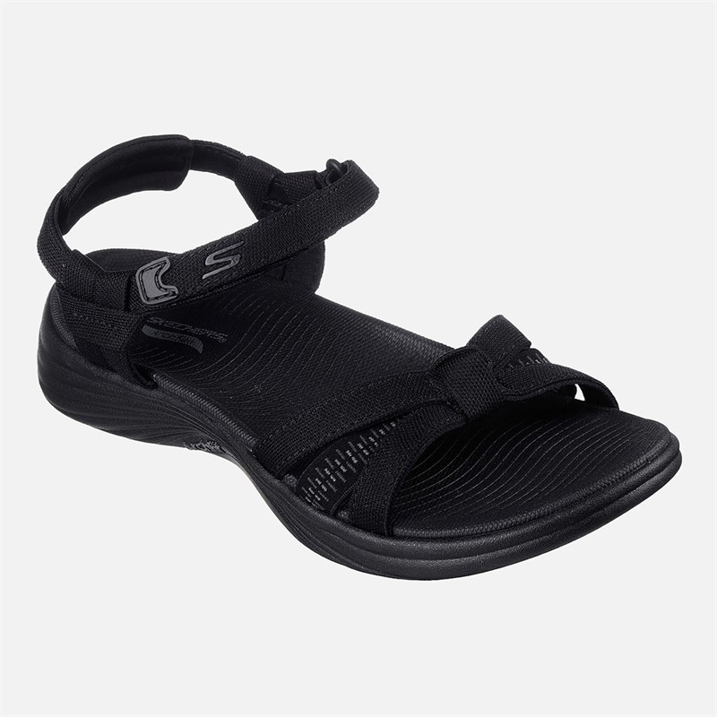 SKECHERS Damen Gowalk Arch Fit Sandalen Black Grey