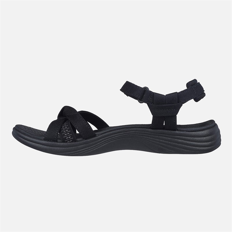 SKECHERS Damen Gowalk Arch Fit Sandalen Black Grey