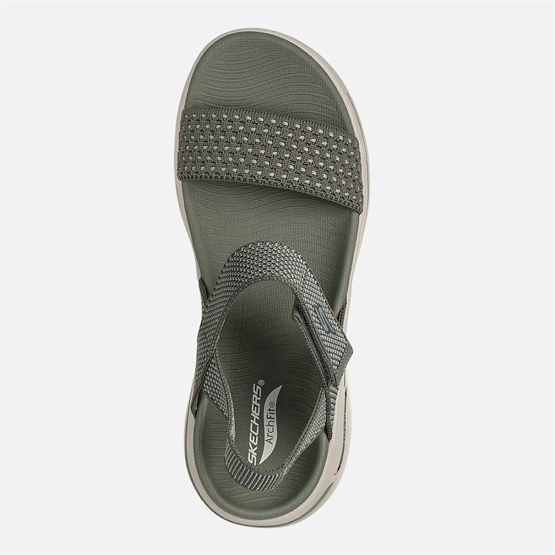 SKECHERS Sandales Gowalk Arch Fit Femme Olive