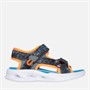 SKECHERS Junge Sola Glow Sandalen Charcoal Orange