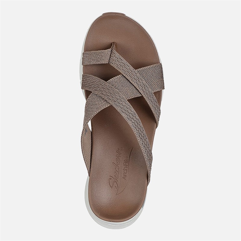 SKECHERS Sandales Arch Fit Femme Mocha