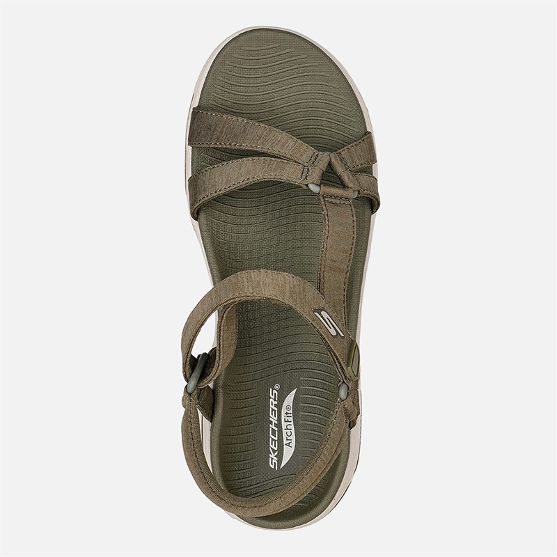 SKECHERS Sandales Gowalk Arch Fit Elite Femme Olive