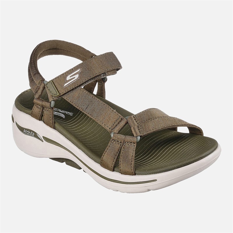 SKECHERS Sandales Gowalk Arch Fit Elite Femme Olive