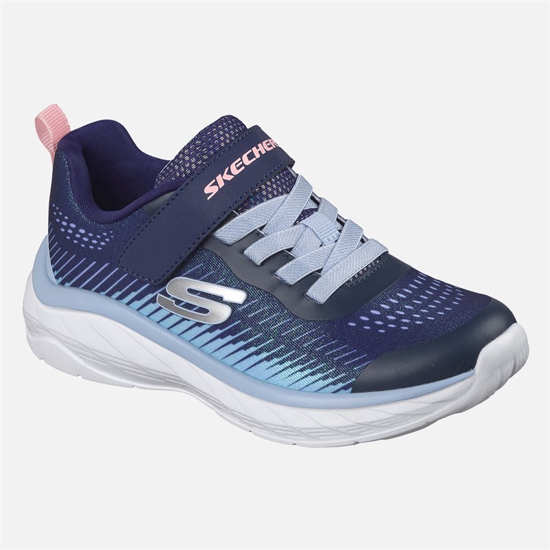 SKECHERS Mädchen Grenzenlose Farbe Blitz Turnschuhe Navy