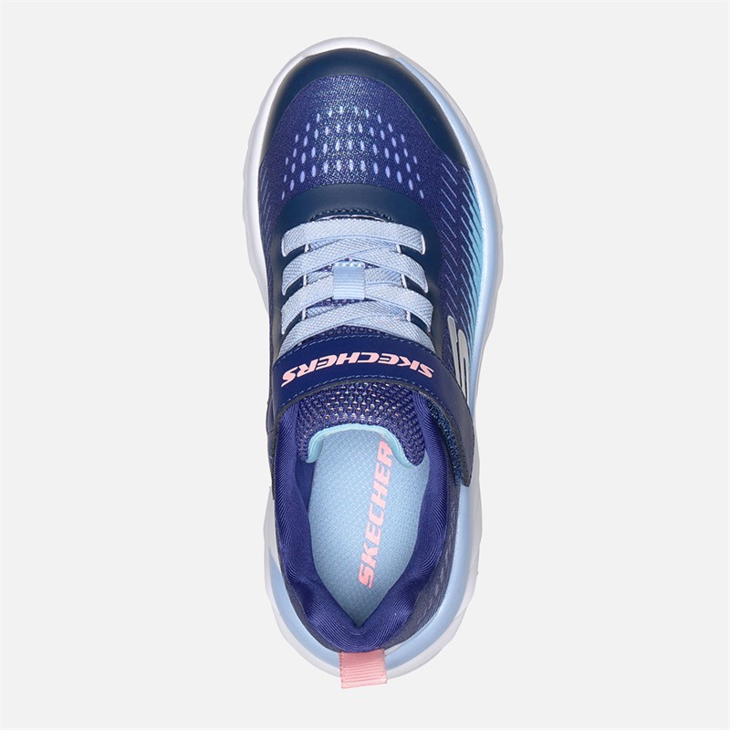 SKECHERS Mädchen Grenzenlose Farbe Blitz Turnschuhe Navy