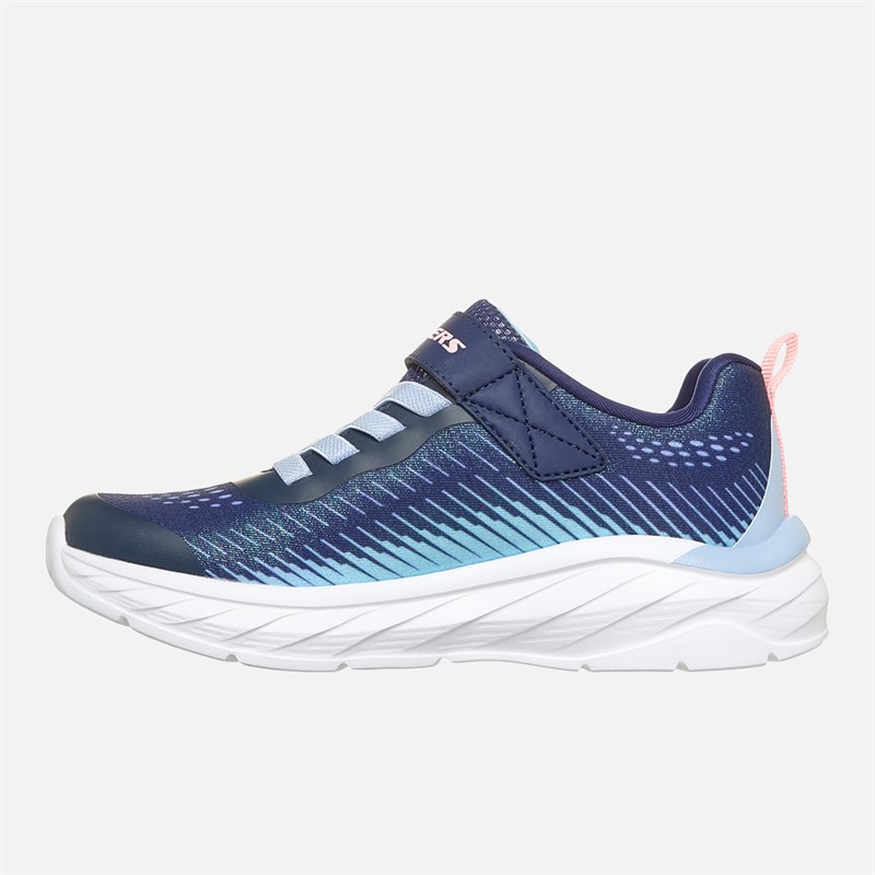SKECHERS Mädchen Grenzenlose Farbe Blitz Turnschuhe Navy