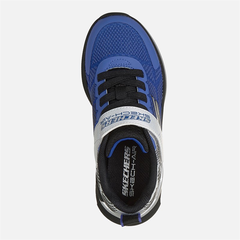 SKECHERS Boys Microspec Max Velocity Sneakers Blue