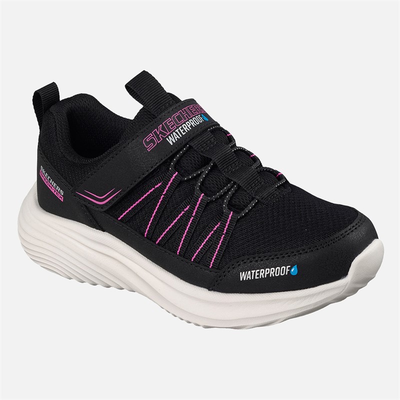 SKECHERS Girls Bounder Pro Waterproof Sneakers Black