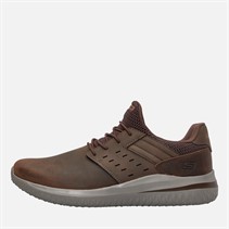 SKECHERS Mens Delson 3.0 Ezra Shoes Dark Brown