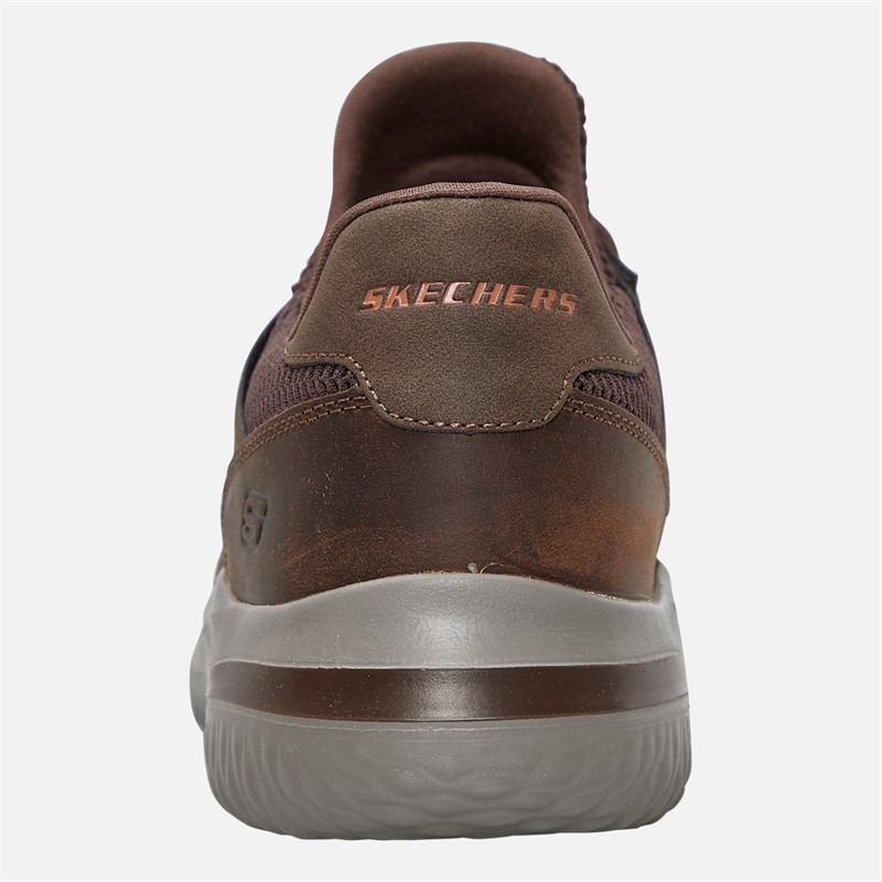 SKECHERS Mens Delson 3.0 Ezra Shoes Dark Brown