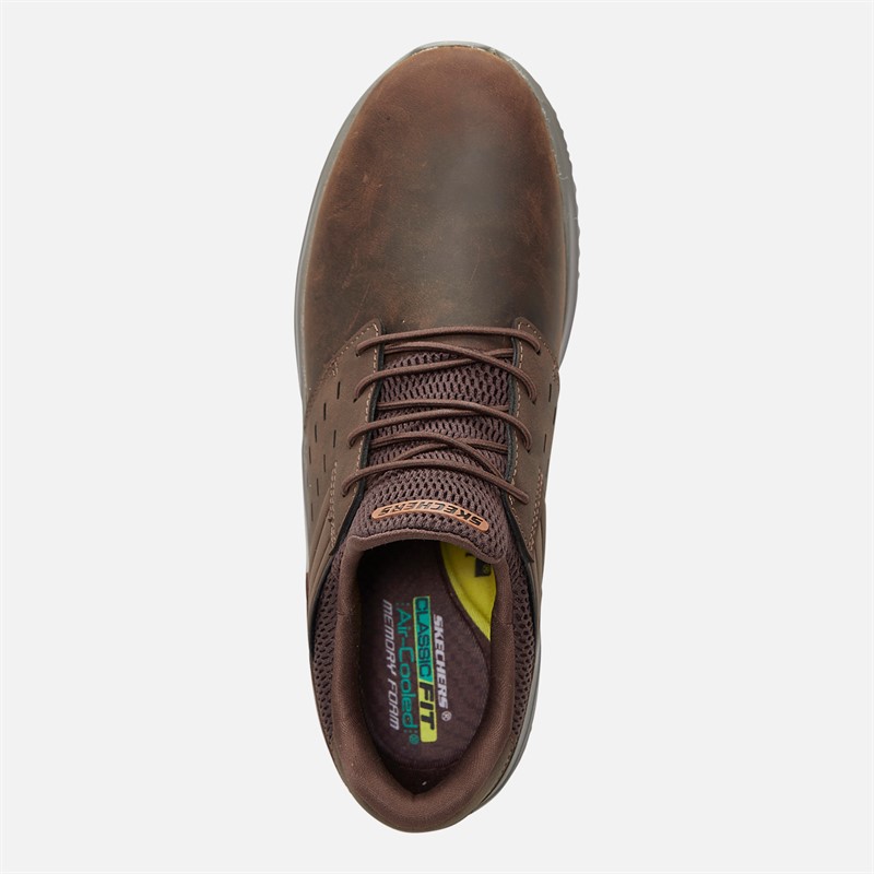 SKECHERS Mens Delson 3.0 Ezra Shoes Dark Brown