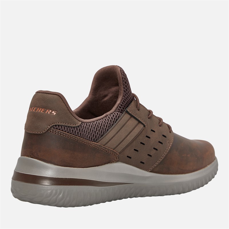 SKECHERS Mens Delson 3.0 Ezra Shoes Dark Brown