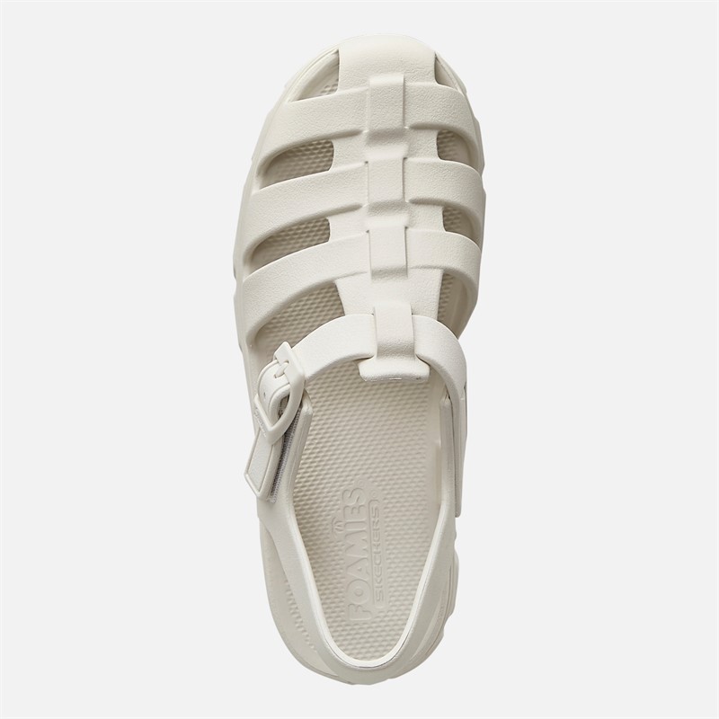 SKECHERS Womens Headliner Foamies Cher Sandals Natural