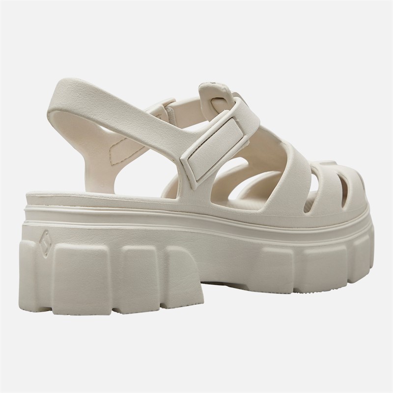 SKECHERS Womens Headliner Foamies Cher Sandals Natural