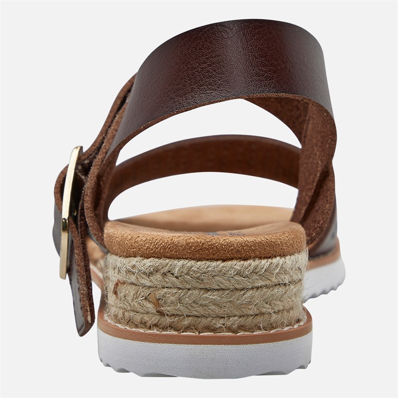 SKECHERS Womens Sunny Flair Desert Kiss Sandals Chocolate