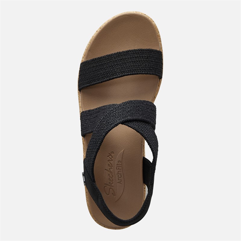 SKECHERS Womens Love Stays Arch Fit Beverlee Sandals Black