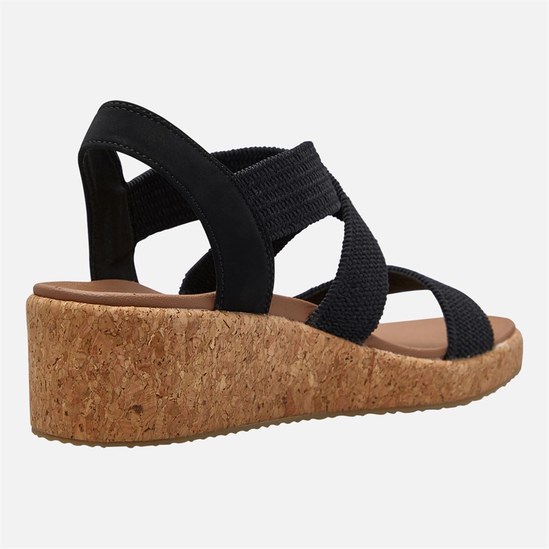 SKECHERS Womens Love Stays Arch Fit Beverlee Sandals Black