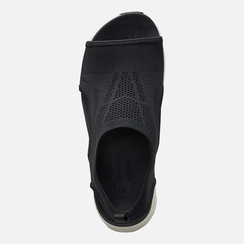 SKECHERS Womens City Catch Arch Fit Sandals Black