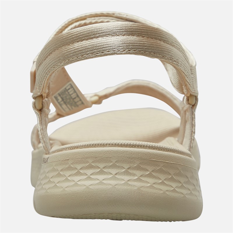 SKECHERS Womens Chic Go Walk Flex Sandals Natural