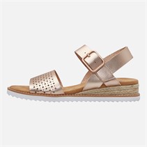 SKECHERS Womens Goldie Glam Desert Kiss Sandals Rose Gold