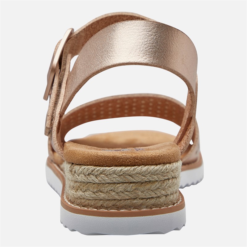 SKECHERS Womens Goldie Glam Desert Kiss Sandals Rose Gold