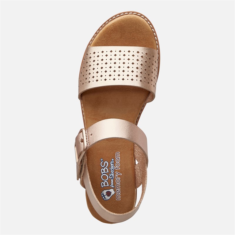 SKECHERS Womens Goldie Glam Desert Kiss Sandals Rose Gold