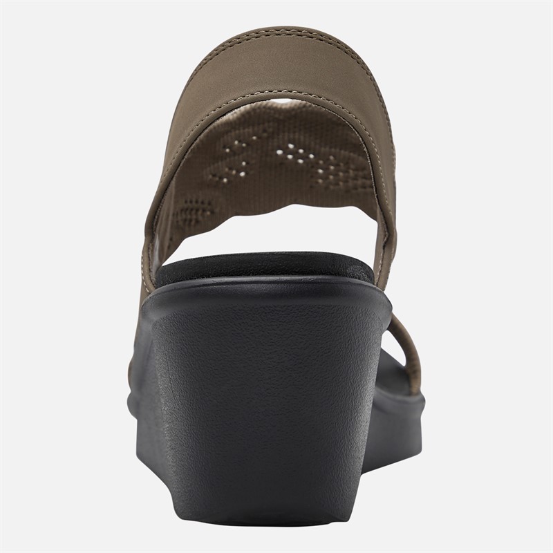 SKECHERS Womens New Crush Rumble On Sandals Dark Taupe