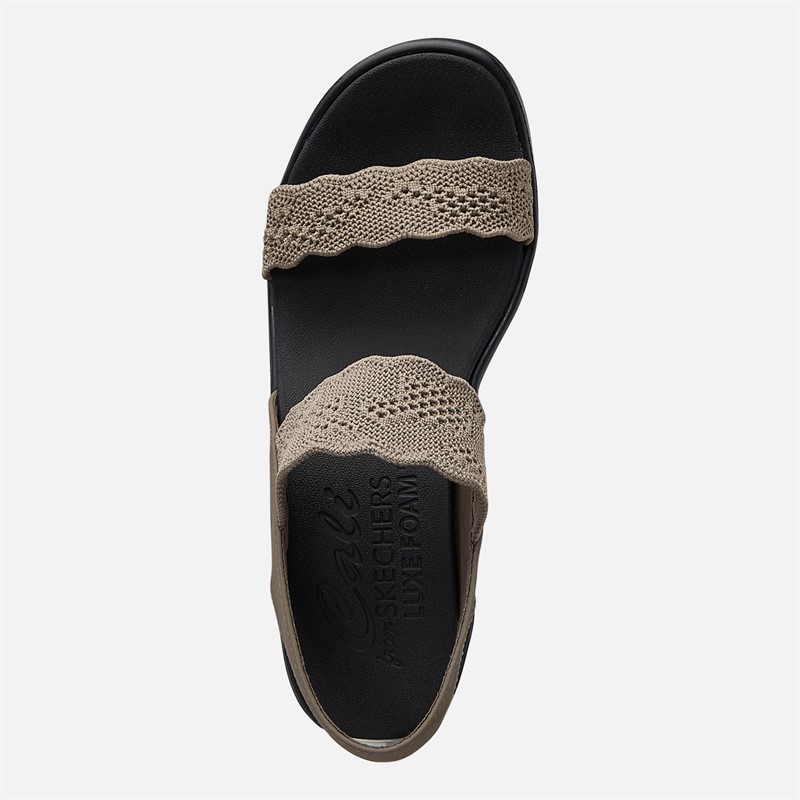 SKECHERS Womens New Crush Rumble On Sandals Dark Taupe