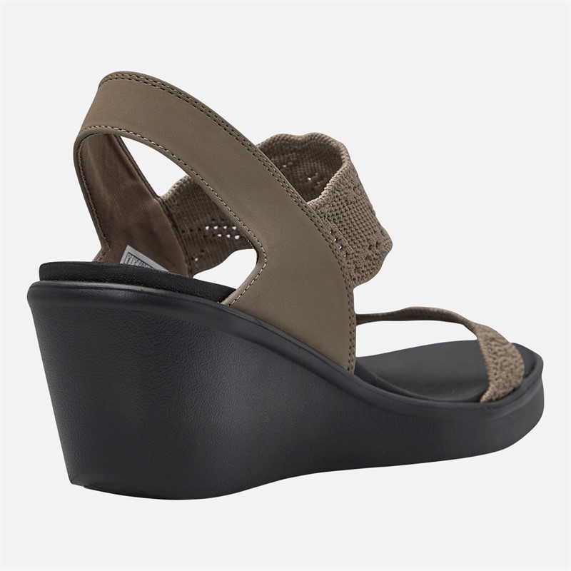 SKECHERS Womens New Crush Rumble On Sandals Dark Taupe