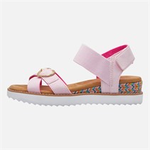 SKECHERS Girls Miss Desert Kiss Hi Sandals Light Pink