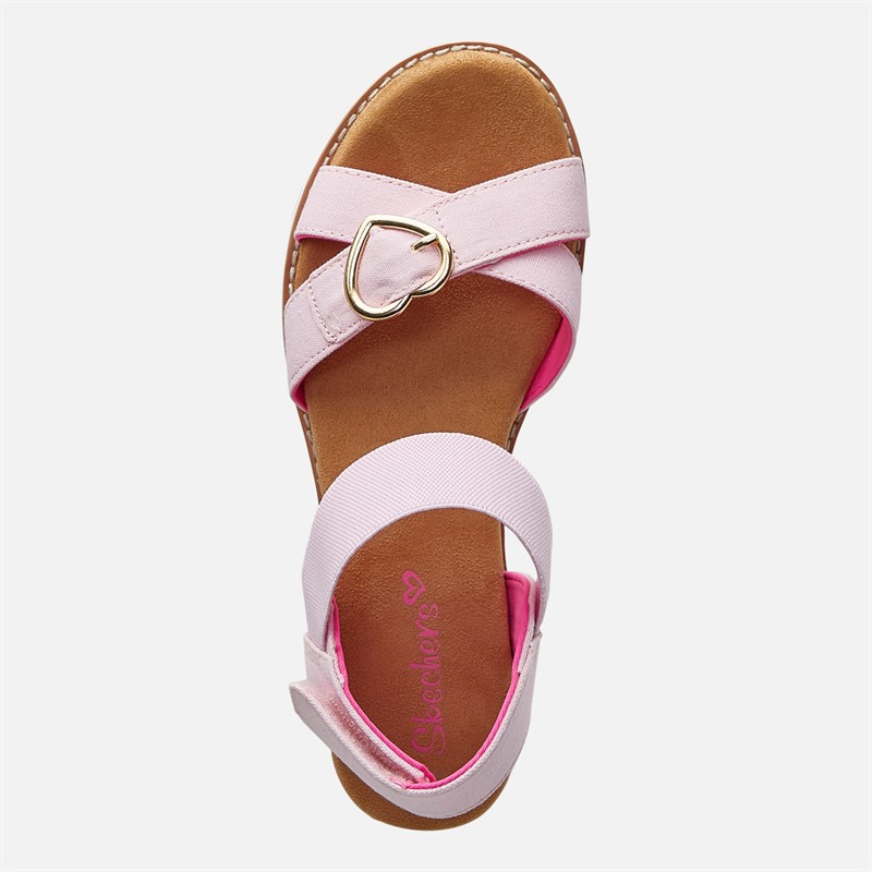SKECHERS Girls Miss Desert Kiss Hi Sandals Light Pink