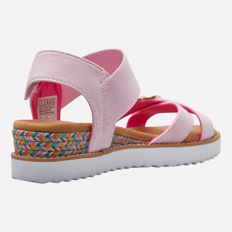 SKECHERS Girls Miss Desert Kiss Hi Sandals Light Pink