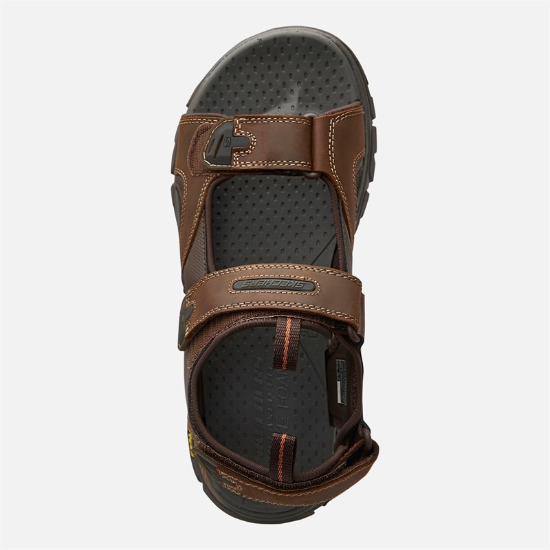 SKECHERS Mens Satico Ralcon SD Sandals Dark Brown