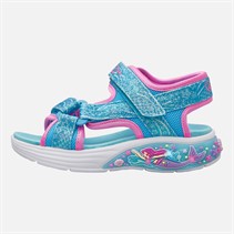 SKECHERS Infant Girls Marina Bliss Mermaid Dreams Sandals Light Blue/Metallic