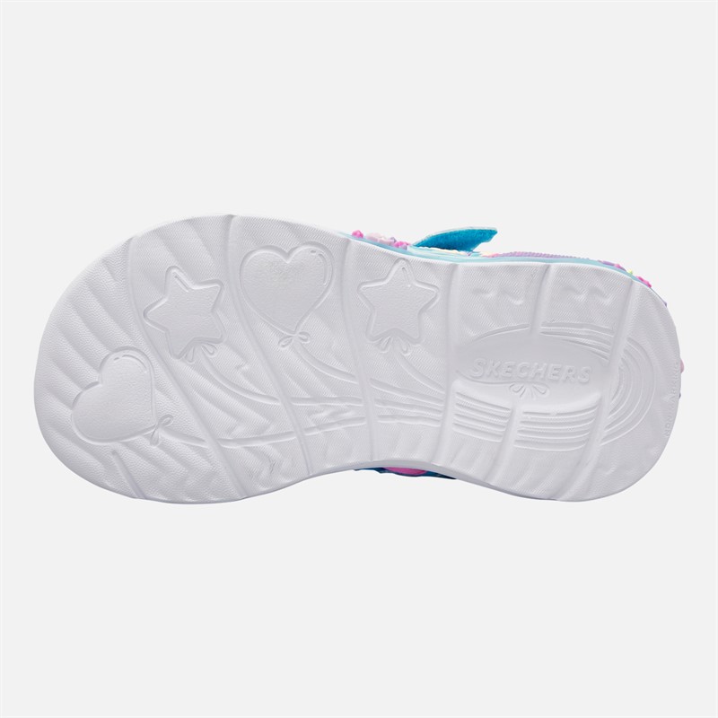 SKECHERS Infant Girls Marina Bliss Mermaid Dreams Sandals Light Blue/Metallic