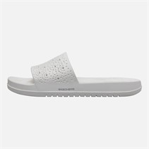 SKECHERS Womens Beachy Gleam Sliders White