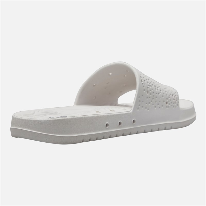 SKECHERS Womens Beachy Gleam Sliders White