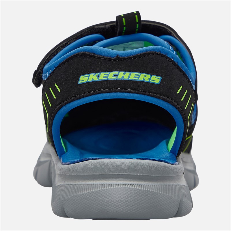 SKECHERS Infant Boys Valder Relix Sandals Black/Blue/Lime