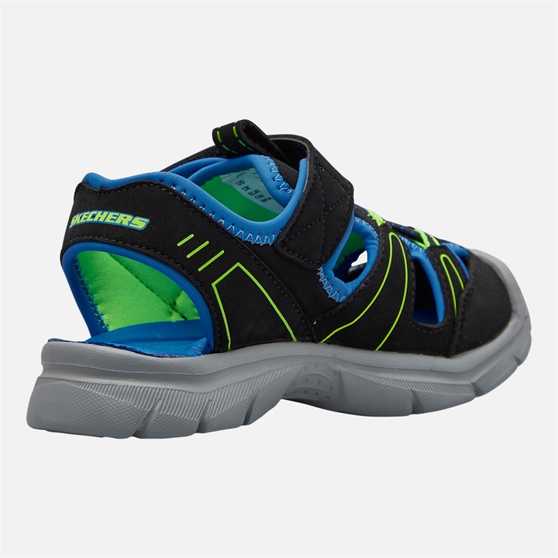 SKECHERS Infant Boys Valder Relix Sandals Black/Blue/Lime