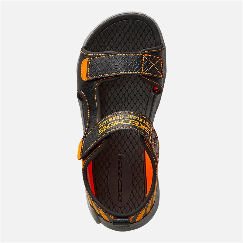 SKECHERS Boys Splash Bugtacular Creature Sandals Black/Yellow