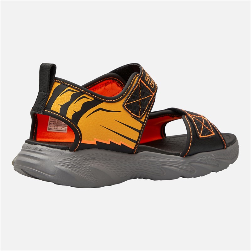 SKECHERS Boys Splash Bugtacular Creature Sandals Black/Yellow