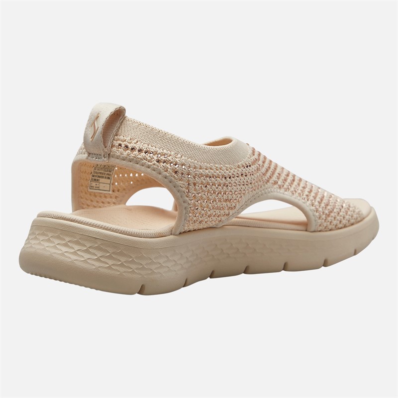 SKECHERS Womens Dolly Go Walk Flex Sandals Natural
