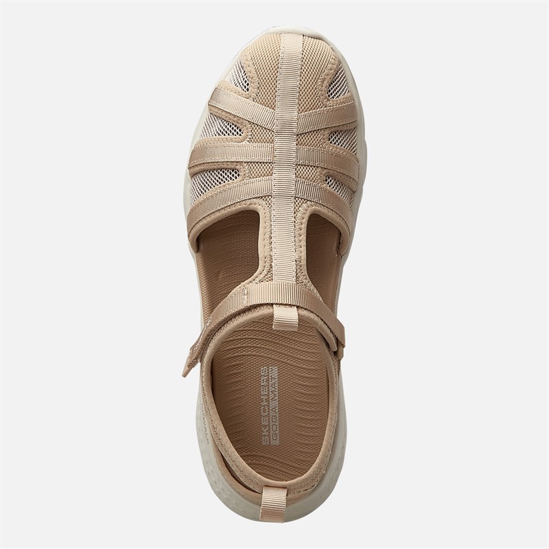 SKECHERS Womens Jill Go Walk Flex Sandals Taupe