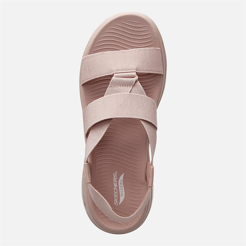 SKECHERS Womens Pleasant Go Walk Arch Fit Sandals Blush